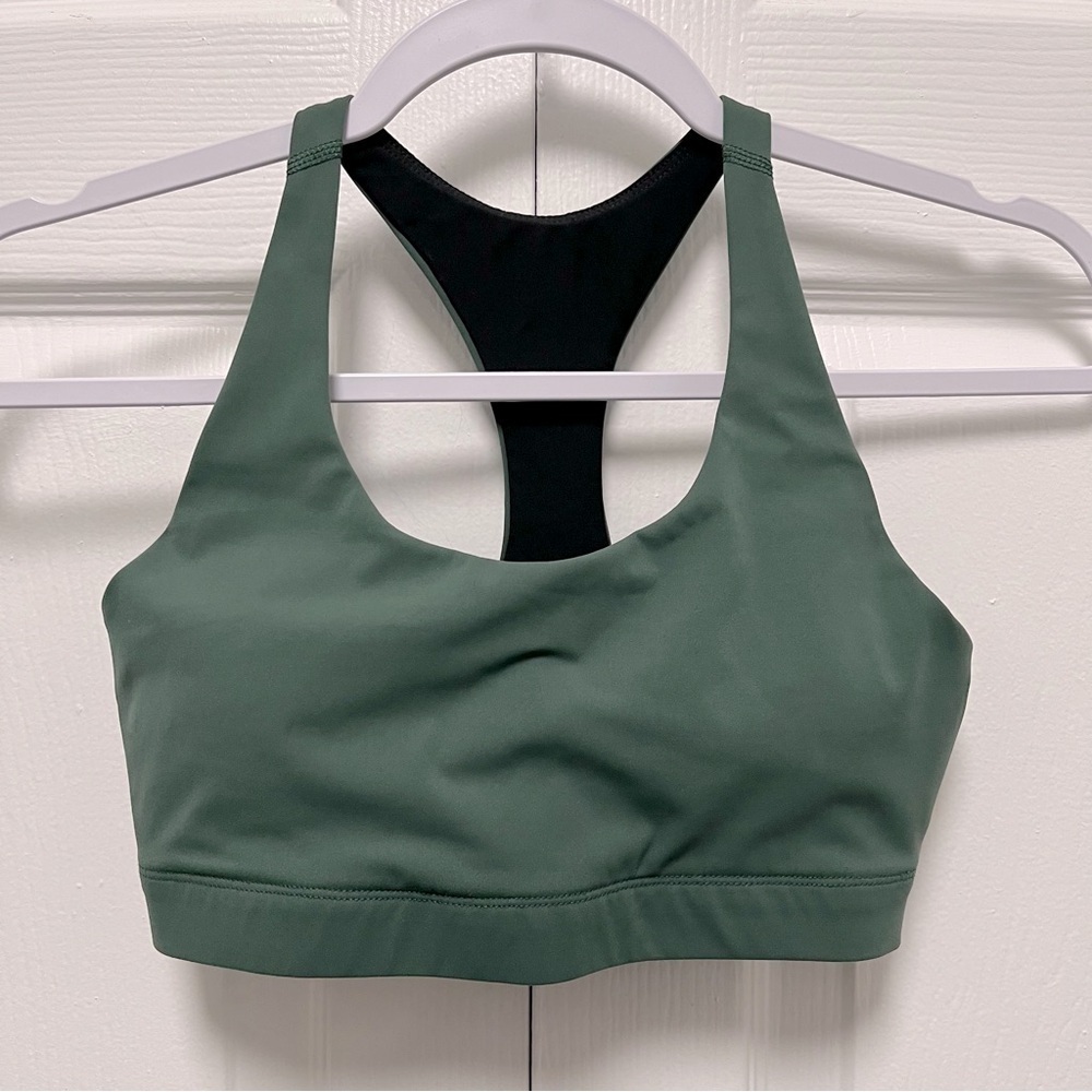 🤍 Outdoor Voices All-Time Bra Green Racerback Sports Bra Size XS Outdoor 🤍